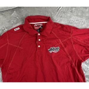 Akademiks Polo Shirt Mens XL Red short sleve color